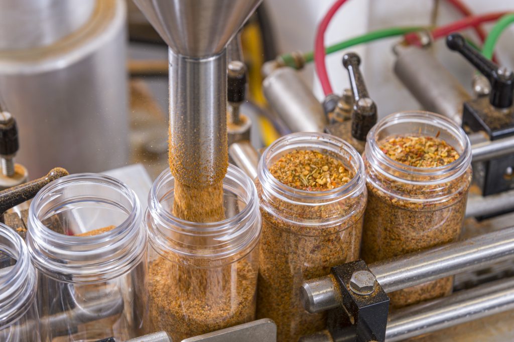 bottles being filled